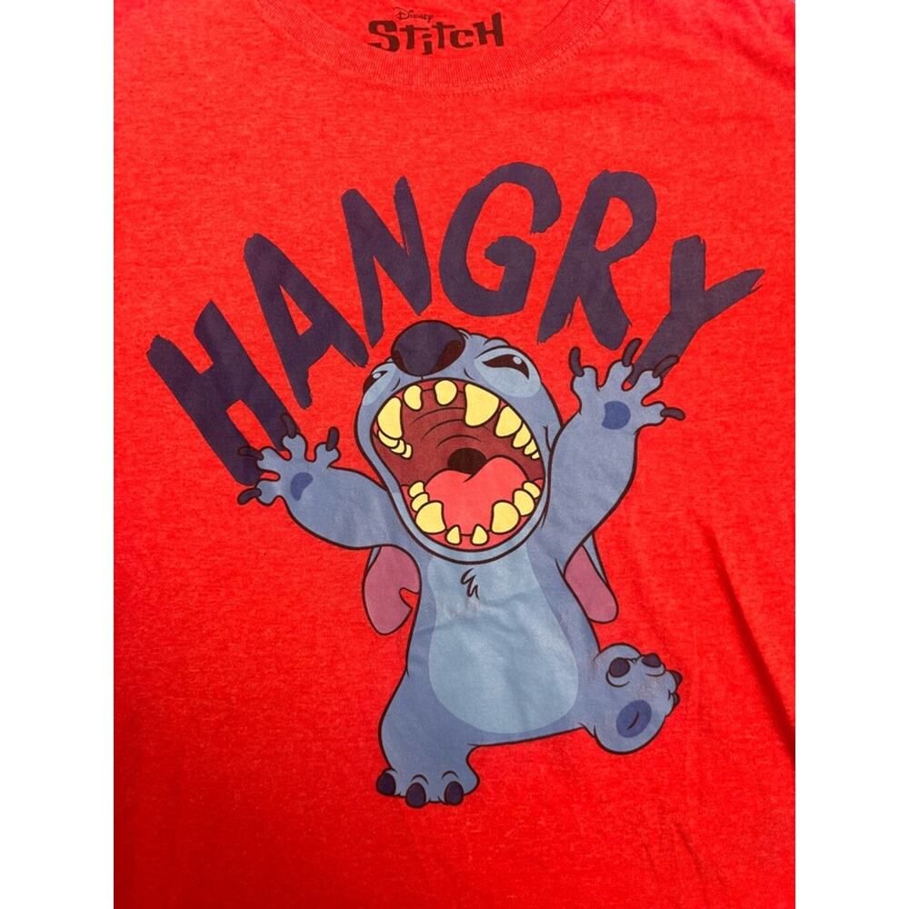 Men's Disney Stitch Hangry Graphic T-Shirt Size S Red